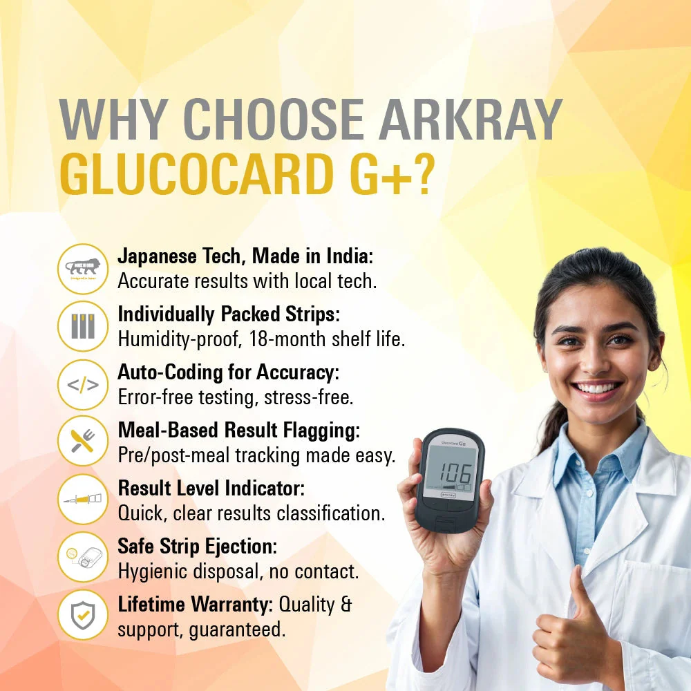 ARKRAY Glucocard G+ Blood Glucose Monitor with 10 Test Strips | Accurate & Easy Diabetes Monitoring - Image 5