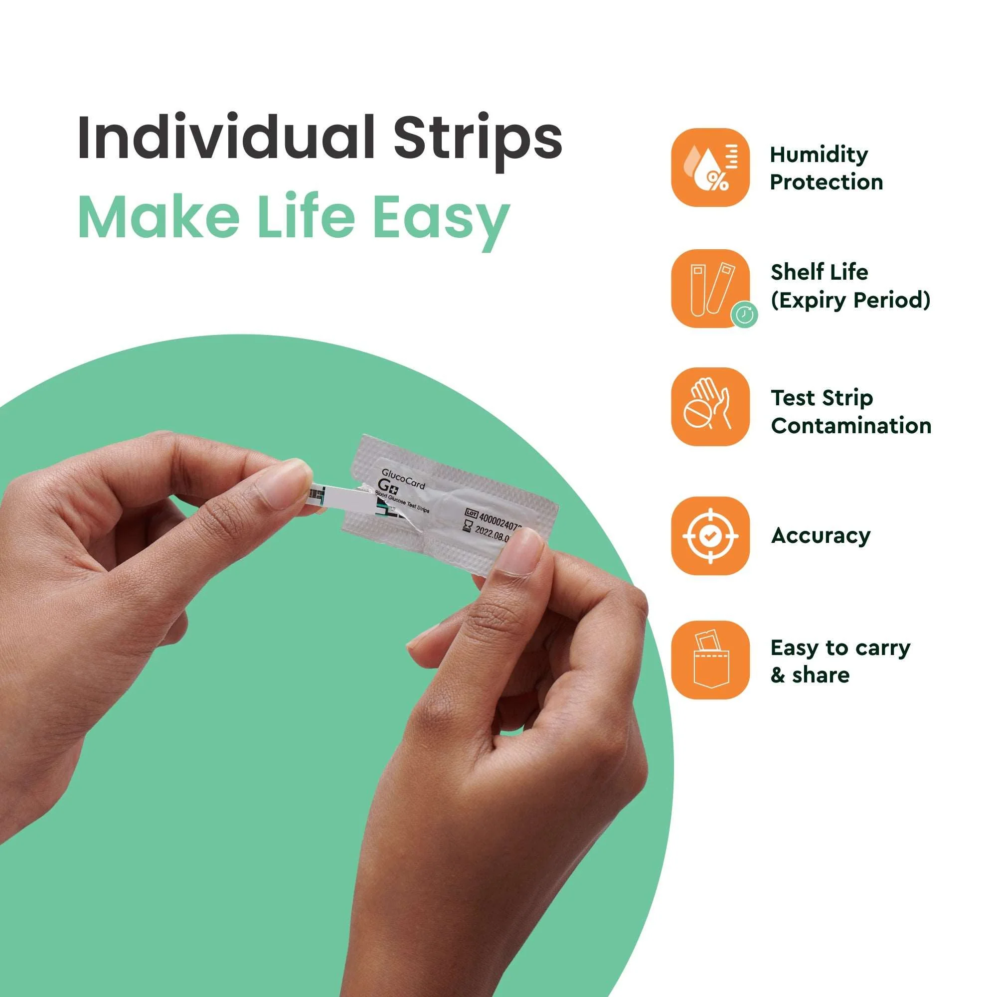 Arkray Glucocard G+ Test Strips (25S Individually Packed Strips) - Image 3