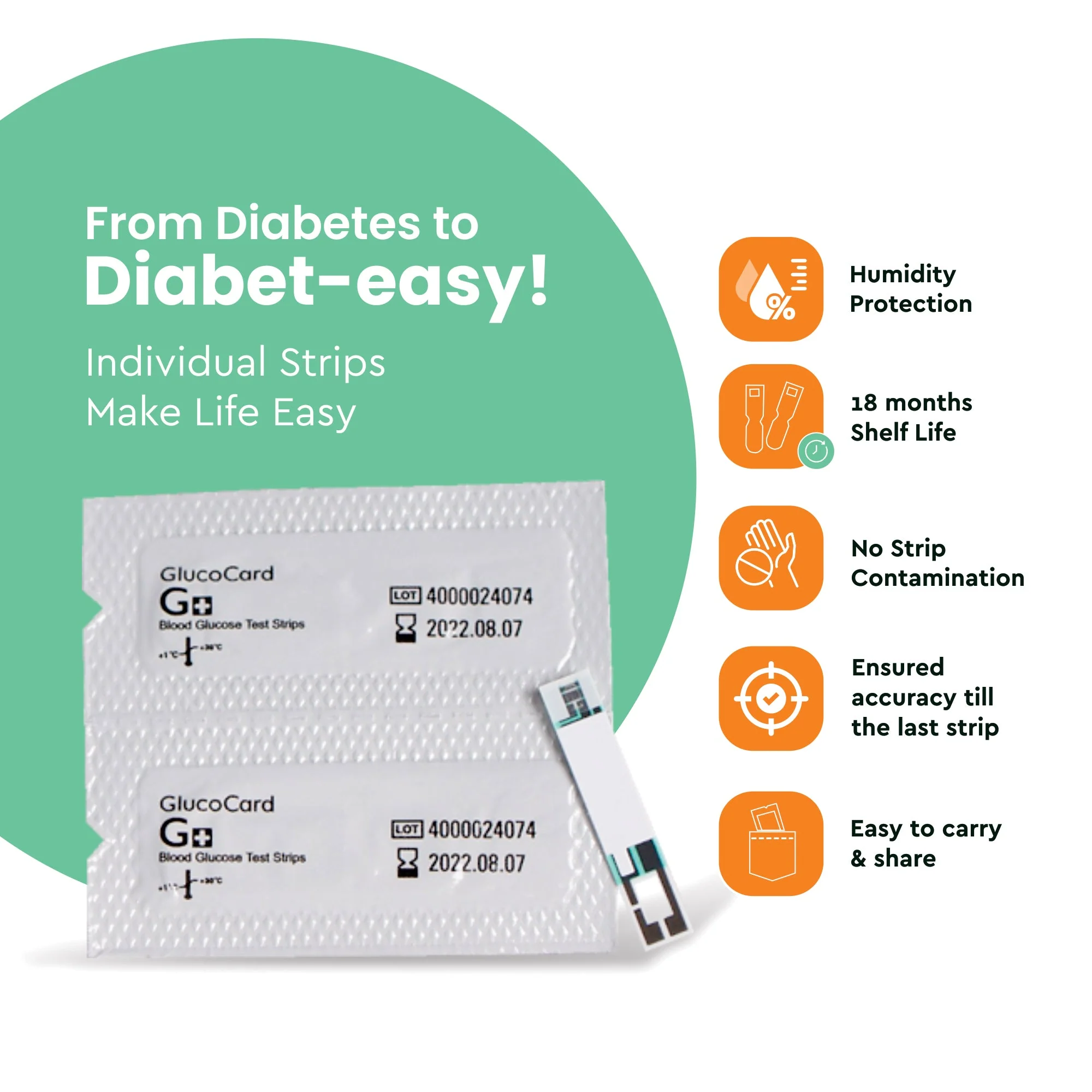 Arkray Glucocard G+ Test Strips (25S Individually Packed Strips) - Image 4