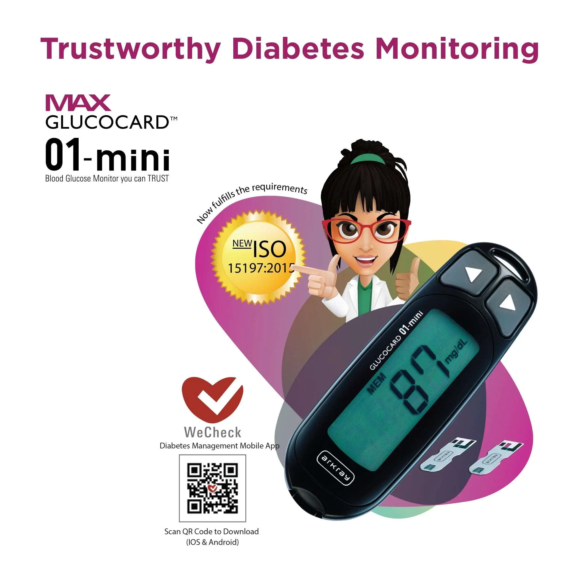 ARKRAY Max Glucocard 01-Mini - Blood Glucose Monitoring Kit with 10 Strips | Reliable Diabetes Monitoring - Image 5